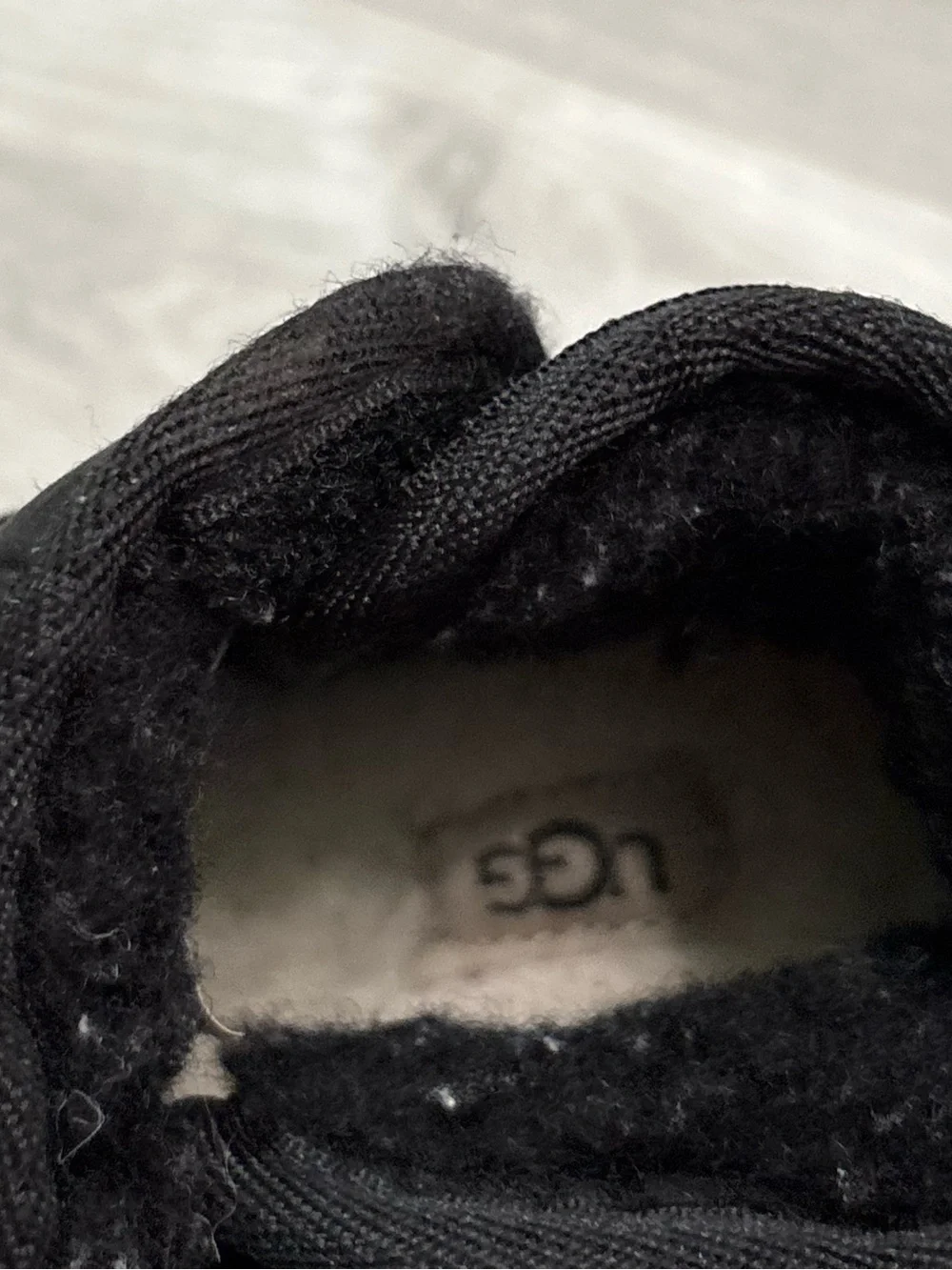 UGG Kids Black Quilted Slip-On Booties